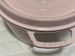 Staub Cast Iron 7 qt, Round, Dutch Oven, Pink