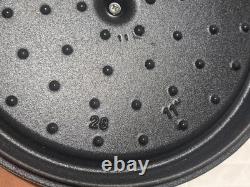 Staub Cast Iron 7 qt, Round, Dutch Oven, White Matte