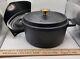 Staub Cast Iron Dutch Oven 2qt Round 7 Inch La Cocotte Black # 18 France Rare