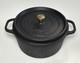 Staub Cast Iron Dutch Oven 4qt Round La Cocotte Matte Black # 26 France