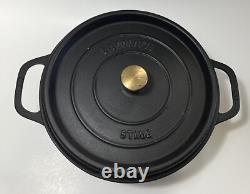 Staub Cast Iron Dutch Oven 4Qt Round La Cocotte Matte Black # 26 France