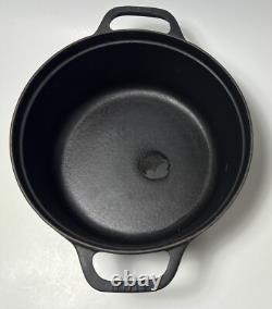 Staub Cast Iron Dutch Oven 4Qt Round La Cocotte Matte Black # 26 France