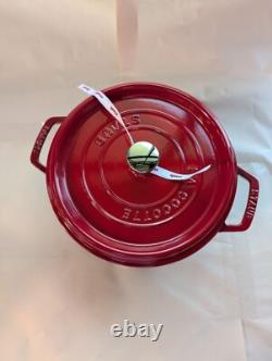 Staub Cast Iron Dutch Oven 5-qt Tall Cocotte (Cracked Handle)