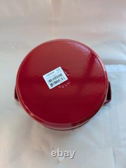 Staub Cast Iron Dutch Oven 5-qt Tall Cocotte (Cracked Handle)