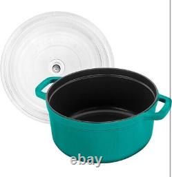 Staub Dutch Oven3.9Qt round Cocotte with Glass Lid Made in France Mint Green