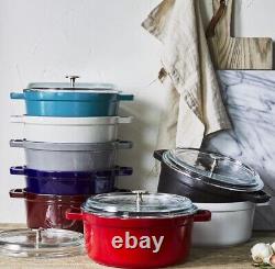 Staub Dutch Oven3.9Qt round Cocotte with Glass Lid Made in France Mint Green