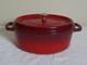 Staub Enamel Cast Iron Red Oval 4 Qt Cocotte Dutch Oven #29 New W Lid Cookware