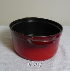 Staub Enamel Cast Iron Red Oval 4 QT Cocotte Dutch Oven #29 New w Lid cookware