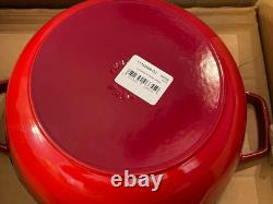 Staub Enameled Cast Iron Dutch Oven 5.1 QT 4.9 LCherry Made in France
