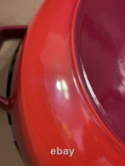 Staub Enameled Cast Iron Dutch Oven 5.1 QT 4.9 LCherry Made in France