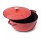 Staub Enameled Cast Iron Dutch Oven 5qt #26 Made In France Red Round