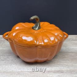 Staub Enameled Cast Iron Fall Pumpkin Cocotte Dutch Oven 3.5 Quart