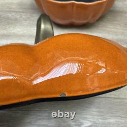 Staub Enameled Cast Iron Fall Pumpkin Cocotte Dutch Oven 3.5 Quart