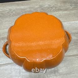 Staub Enameled Cast Iron Fall Pumpkin Cocotte Dutch Oven 3.5 Quart