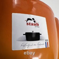 Staub Enameled Cast Iron Pumpkin Cocotte Dutch Oven 3.5 Quart