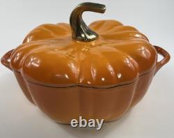 Staub Enameled Cast Iron Pumpkin Cocotte Dutch Oven 3.5 Quart