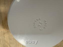 Staub La Coccotte White #24France 4qt Round Cast Iron Dutch Oven withGlass Lid