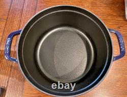 Staub La Cocotte 24cm Round Dutch Oven Blue 4qt Enameled Cast Iron France
