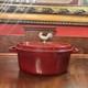 Staub La Cocotte #31 Oval Dutch Oven 5.75 Qt Enamel Cast Iron Rooster Lid France
