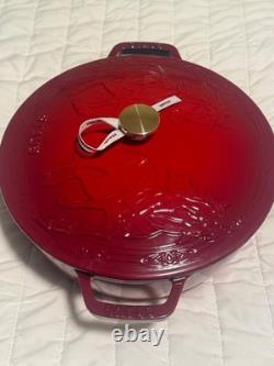 Staub La Cocotte 5.25 qt, Essential French Oven with Horse Lid, cherry