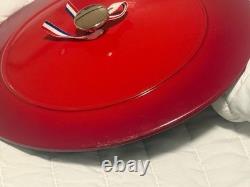 Staub La Cocotte 5.25 qt, Essential French Oven with Horse Lid, cherry