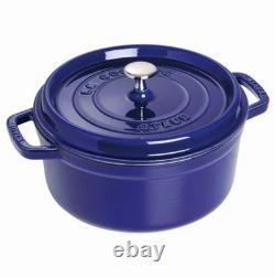 Staub La Cocotte Enameled Cast Iron Dutch Oven 4 QT 9 3/8 Dark Blue