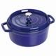 Staub La Cocotte Enameled Cast Iron Dutch Oven 4 Qt 9 3/8 Dark Blue