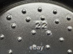 Staub La Cocotte Enameled Coated Cast Iron Dutch Oven #22 Blue 8 1/2 France