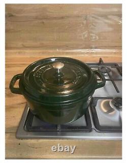 Staub La Cocotte Enameled Coated Cast Iron Dutch Oven 4 QT 9 3/8 24 BC GREEN