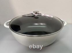 Staub Le Grande 7.4-Qt Enameled Cast Iron Dutch Oven With Glass Lid White Truffle