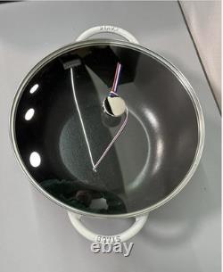 Staub Le Grande 7.4-Qt Enameled Cast Iron Dutch Oven With Glass Lid White Truffle