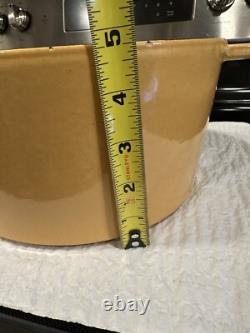 Staub VINTAGE Cast Iron Round Enamel 5 Qt Dutch Oven With Lid Made In France Staub