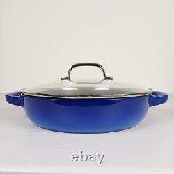Staub for Williams Sonoma Cast Iron Dutch Oven Skillet Enameled w Glass Lid 12
