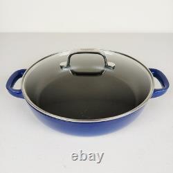 Staub for Williams Sonoma Cast Iron Dutch Oven Skillet Enameled w Glass Lid 12
