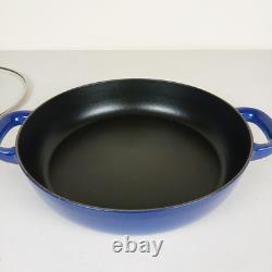 Staub for Williams Sonoma Cast Iron Dutch Oven Skillet Enameled w Glass Lid 12