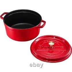 Supreme x STAUB / Round 5.5 Qt. Cocotte Dutch Oven / with Lid / Red /