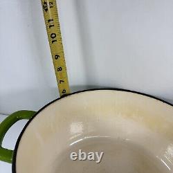 Sur La Table Enameled Cast Iron Oval Dutch Oven 8 Quart Green Pot With Lid