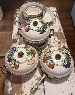 TABLETOPS UNLIMITED Kensington Garden Porcelain Enamel 11 Piece Set