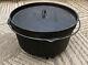 Texsport Cast Iron 3 Footed Dutch Oven With Lid 12 8 Quart & Sturdy Bail Handle