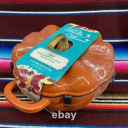 The Pioneer Woman 3.5 QT Orange Pumpkin Dutch Oven Enamel Over Cast Iron New