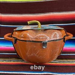 The Pioneer Woman 3.5 QT Orange Pumpkin Dutch Oven Enamel Over Cast Iron New