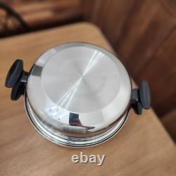 Townecraft Chefs Ware 6 Qt EXCELLENT! 5-PLY T-304 Stainless Dutch Oven+DOME Lid