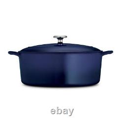 Tramontina Dutch Oven 7 qt Oval Enameled Cast Iron In Gradated Cobalt With Lid