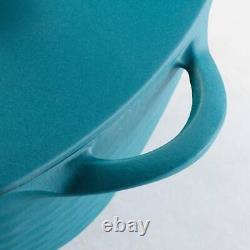 Tramontina Dutch Oven Enameled Cast Iron Square 7qt Matte Teal Oven Safe Fashion