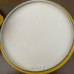 Two DANSK France KOBENSTYLE YELLOW ENAMEL DUTCH OVEN POTS WithTIRVET LID 4 & 2 QT