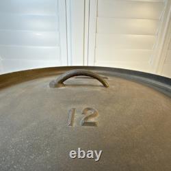 Utah Centennial Heavy 12 Cast Iron 3 Legs/foot Camp Dutch Oven With Tag & LID