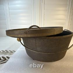 Utah Centennial Heavy 12 Cast Iron 3 Legs/foot Camp Dutch Oven With Tag & LID