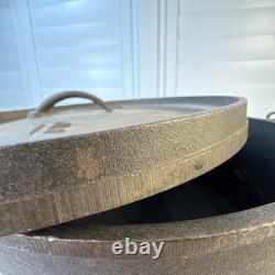 Utah Centennial Heavy 12 Cast Iron 3 Legs/foot Camp Dutch Oven With Tag & LID