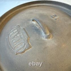 Utah Centennial Heavy 12 Cast Iron 3 Legs/foot Camp Dutch Oven With Tag & LID