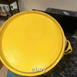 VINTAGE DANSK Kobenstyle IHQ Yellow France Enamel 4 qt Pot Dutch Oven Trivet Lid